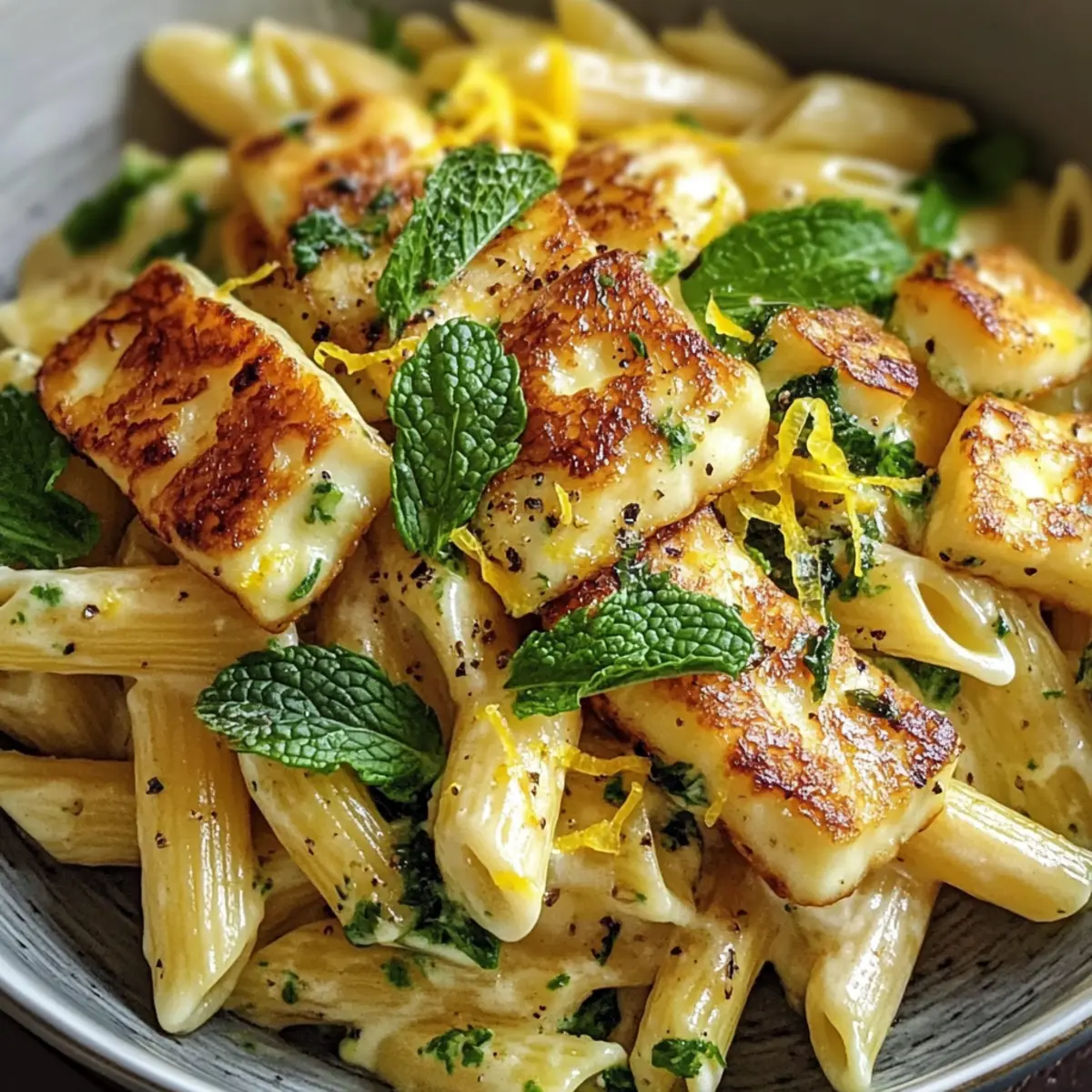 Halloumi-Pasta mit Zitronenschale – Schnelle Genussmomente