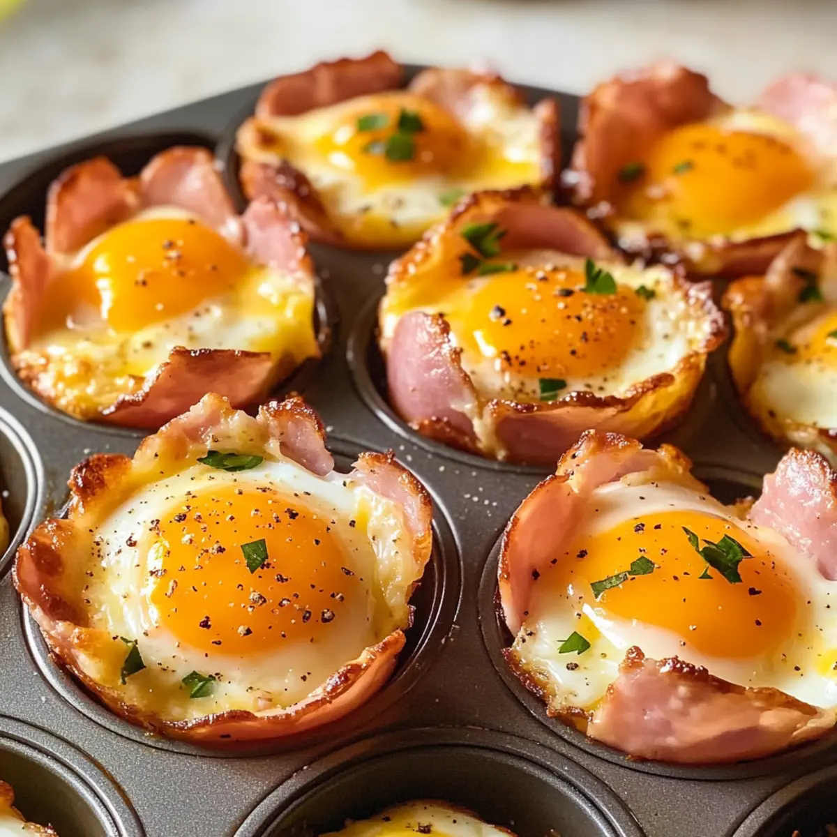 Schinken und Käse Eierbecher für dein Frühstück delight