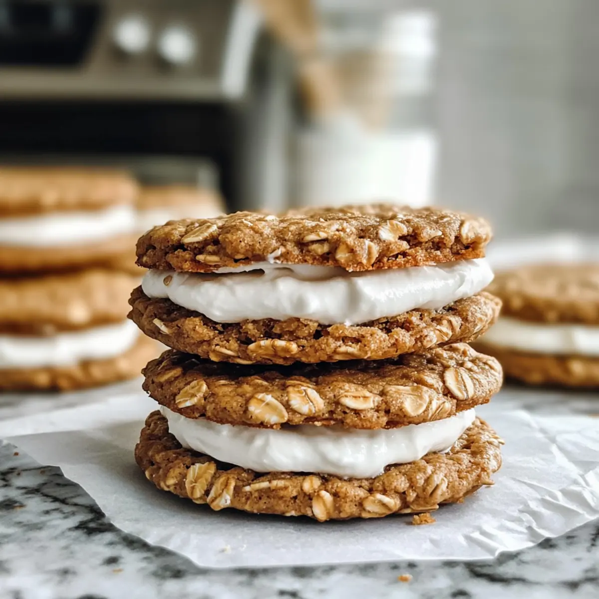 Hausgemachte Haferflocken-Creme-Kekse für Nostalgie-Fans