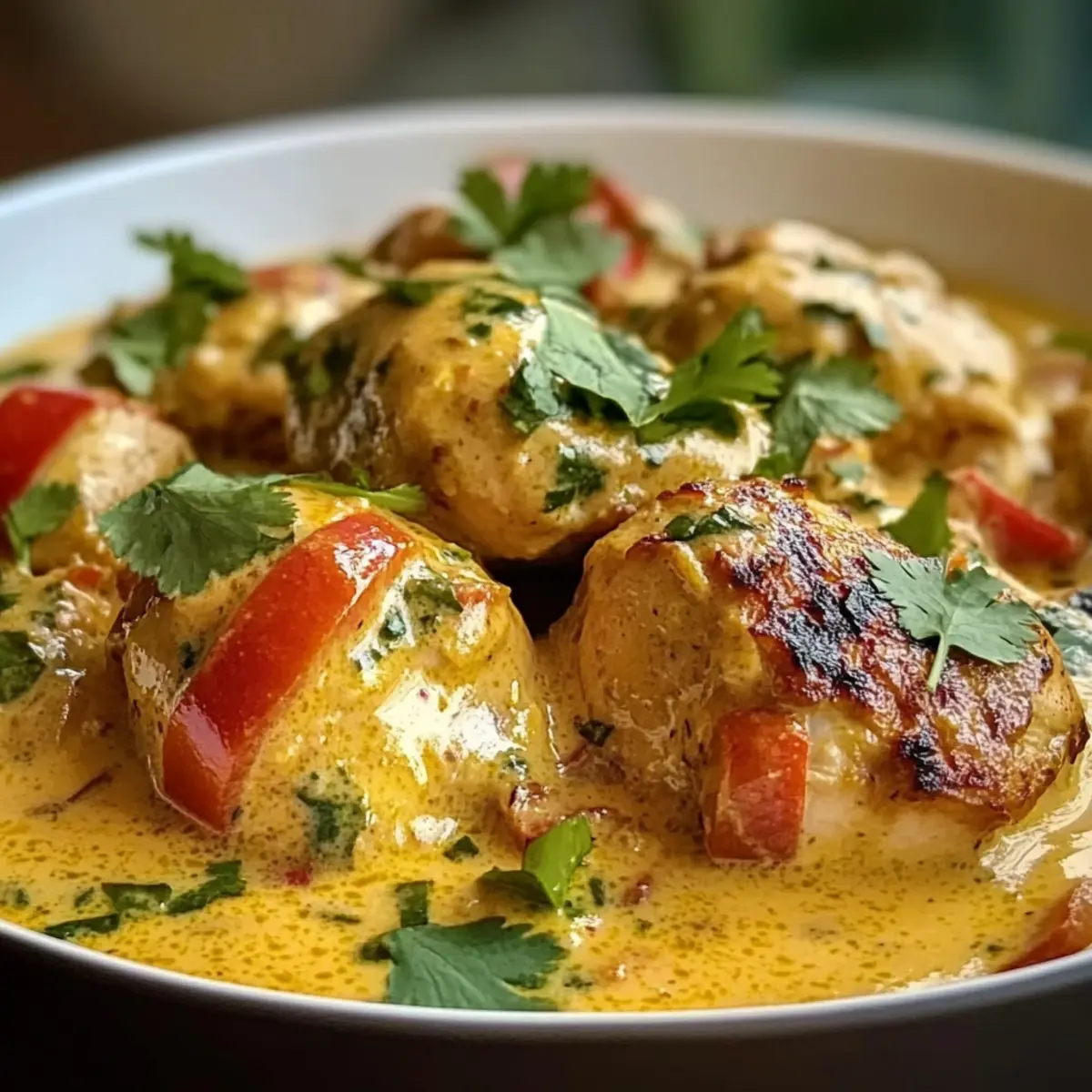 Kokosnuss-Hühnchen in cremiger Sauce geniessen