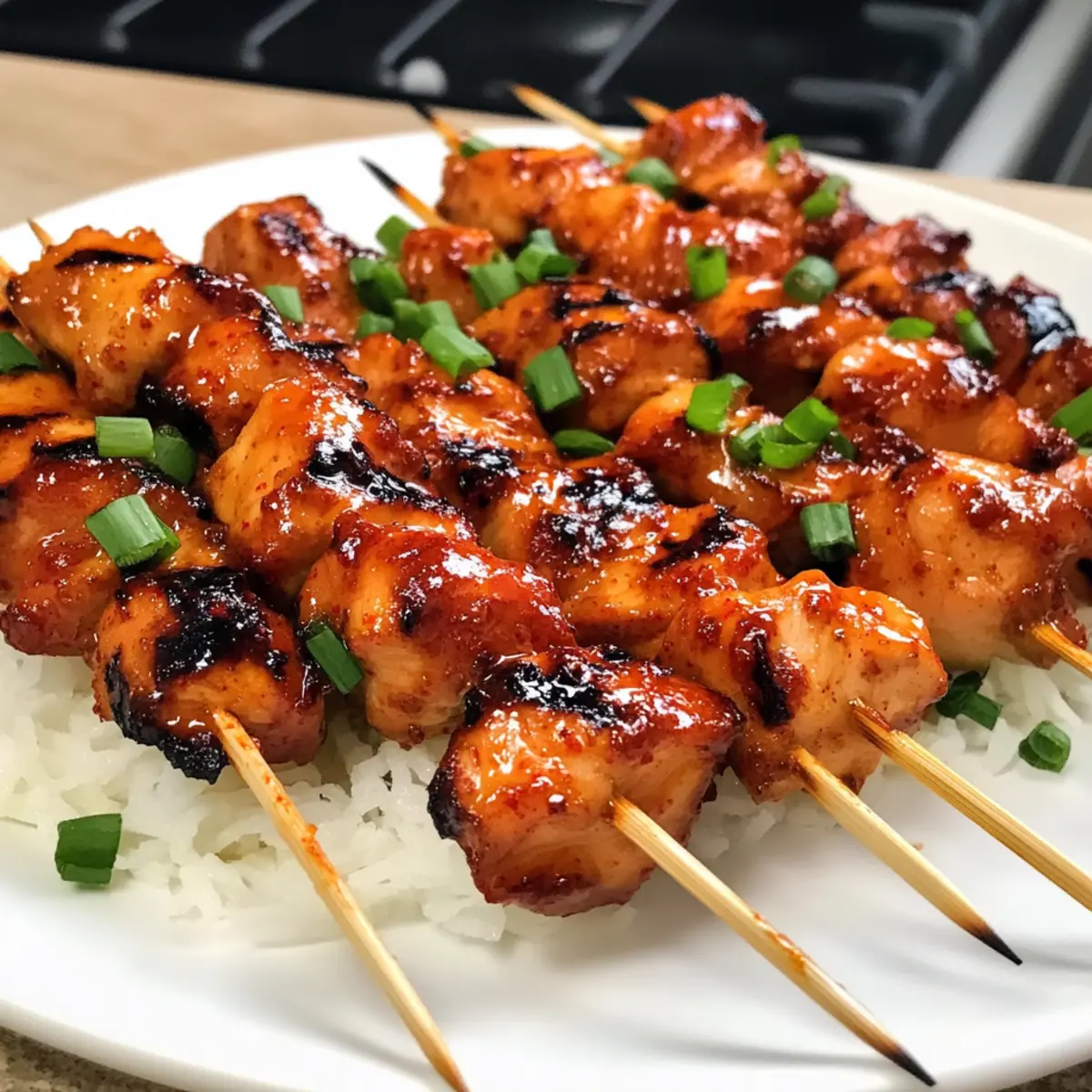 Koreanische Hähnchenspieße mit würziger Marinade