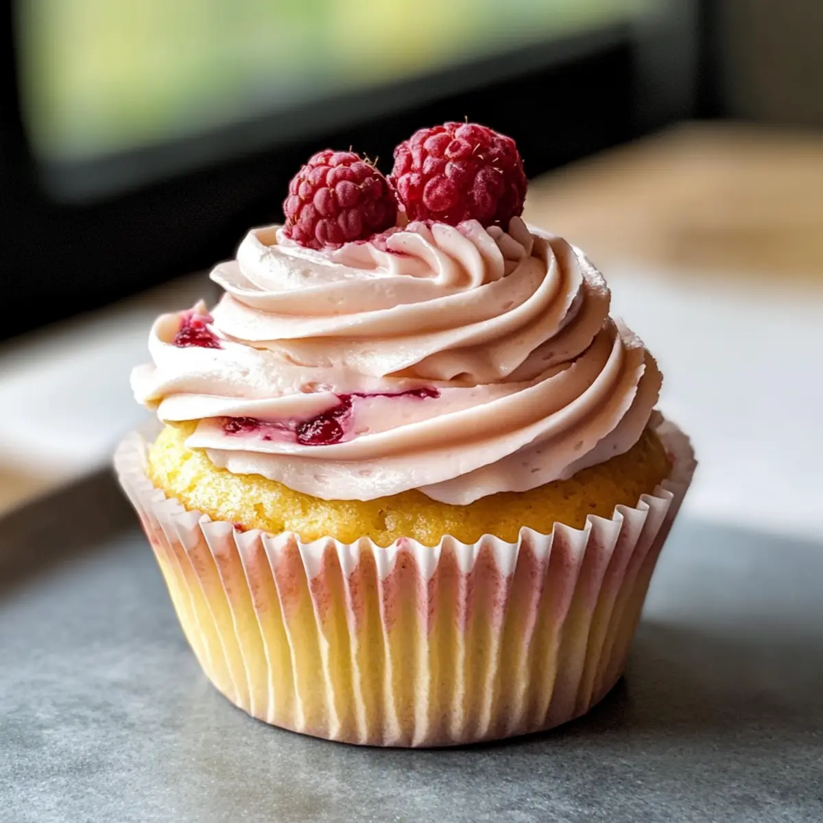 Zitronen- und Himbeer-Cupcakes für fruchtige Freude