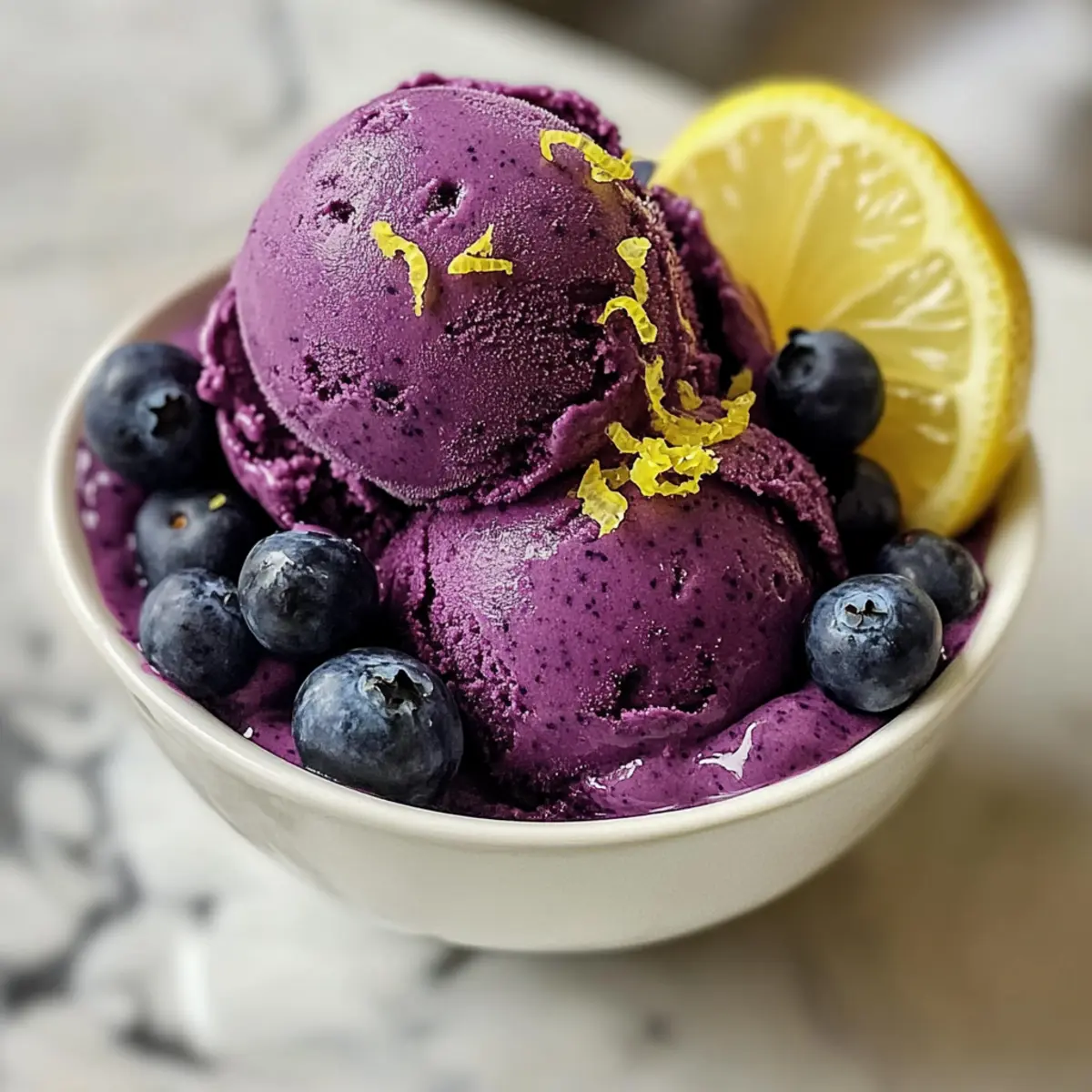 Frisches Keine Churn Heidelbeer Zitrone Sorbet rezept