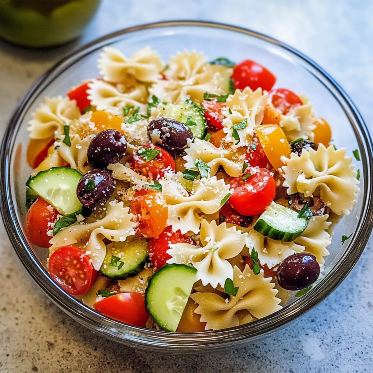 Parmesan Schleifen-Nudelsalat für den perfekten Sommertag