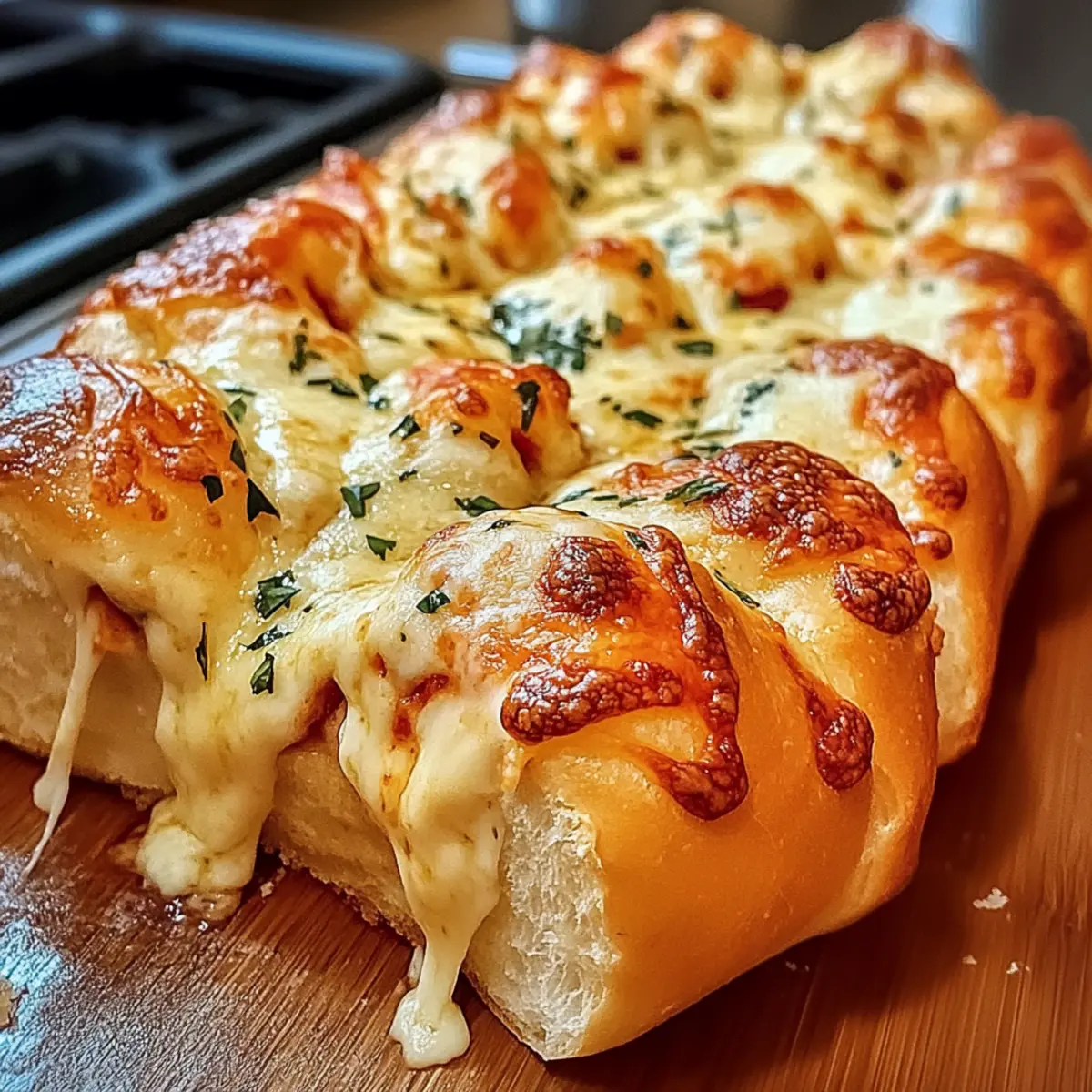 Zupfbrot Pizza mit köstlichem Käsefüllung