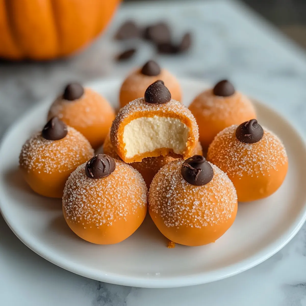 Kürbis Käsekuchen Pralinen ganz einfach selber machen