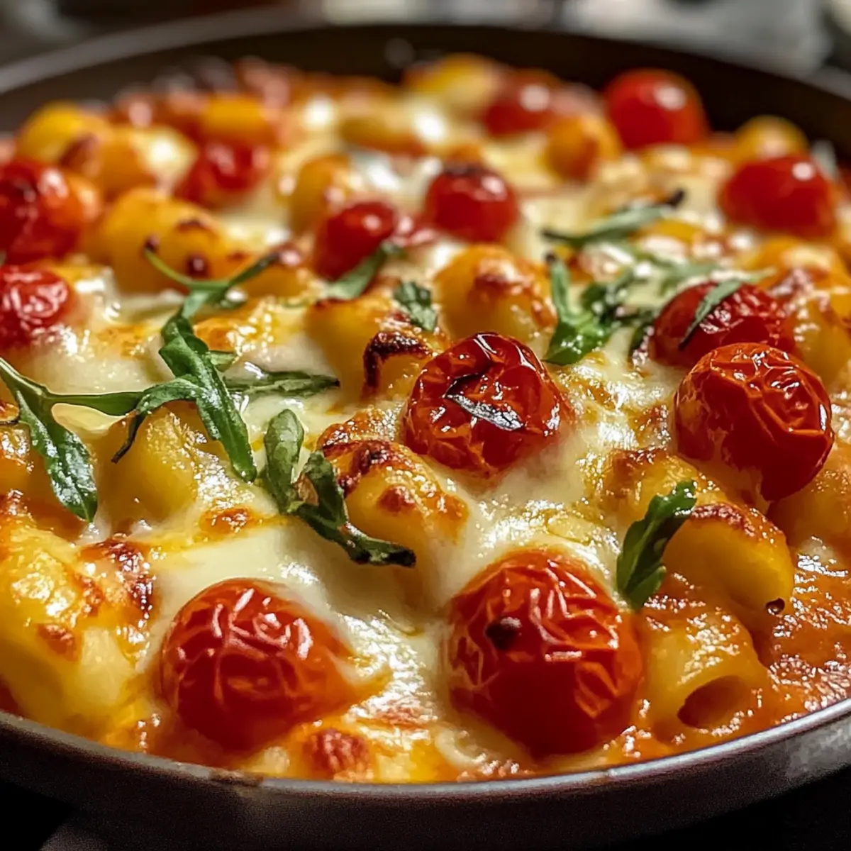Schupfnudelpfanne mit cremiger Tomatensauce