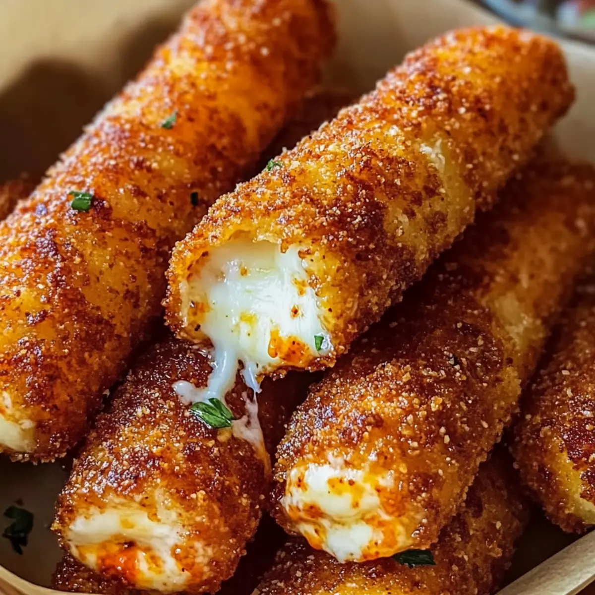 Würzige Copycat Chili's Nashville Hot Mozzarella Sticks