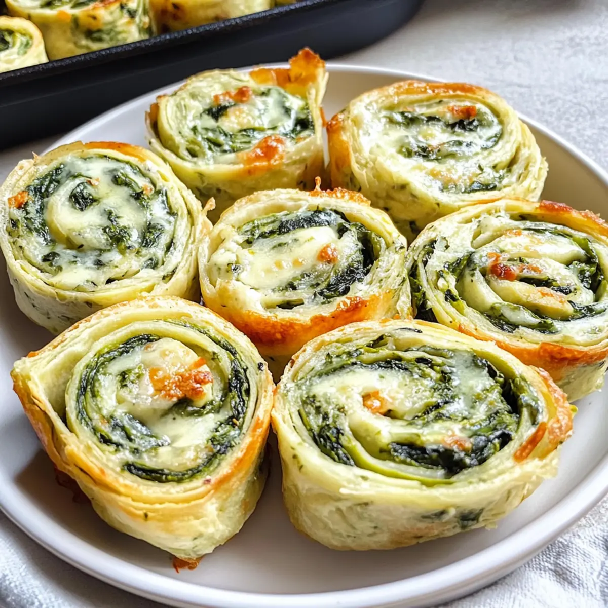 Spinat Dip Pinwheels für die nächste Party