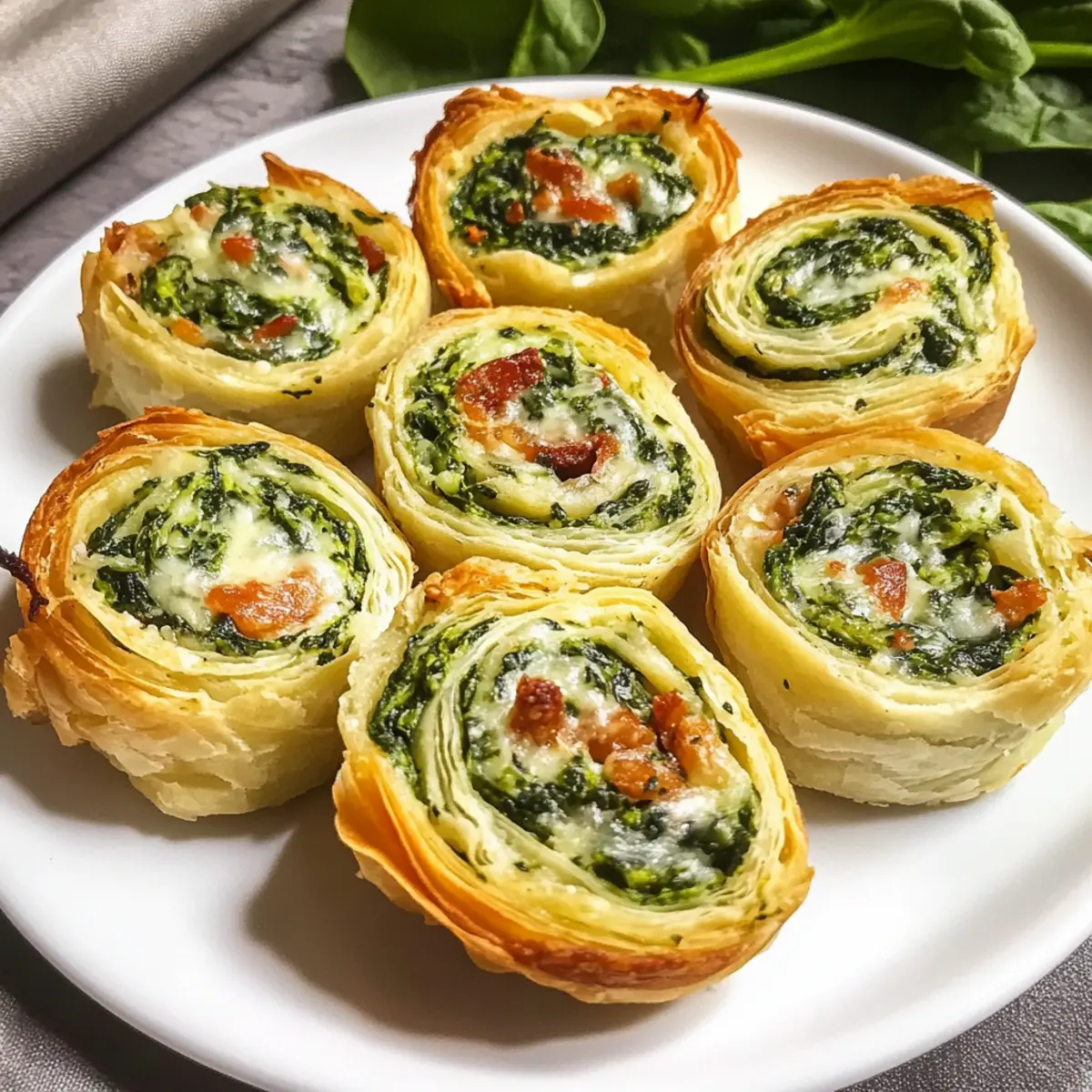 Spinat-Dip-Pinwheels – Einfache 4-Zutaten-Leckerei