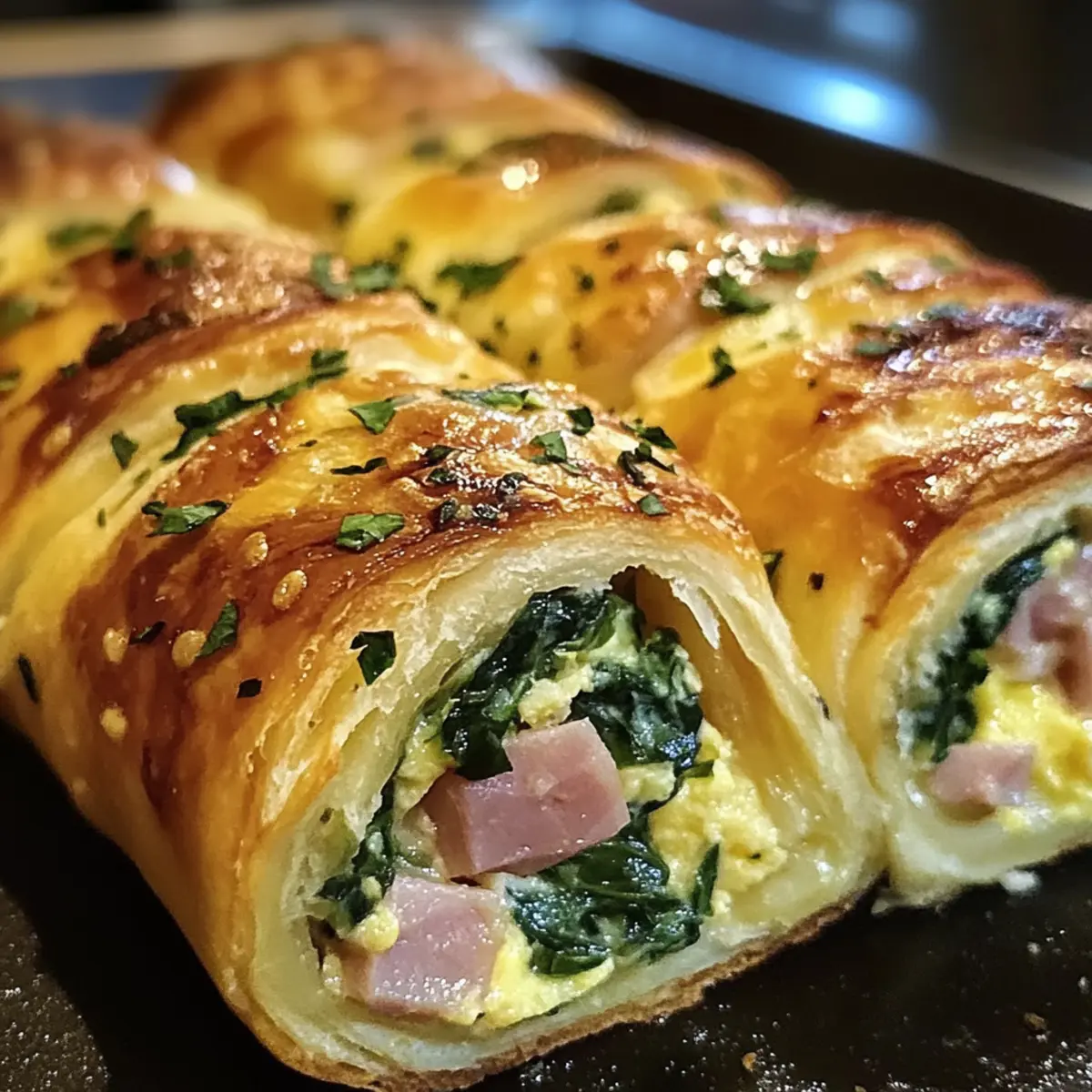 Spinat Schinken Frühstücksrollen für dein perfektes Frühstück