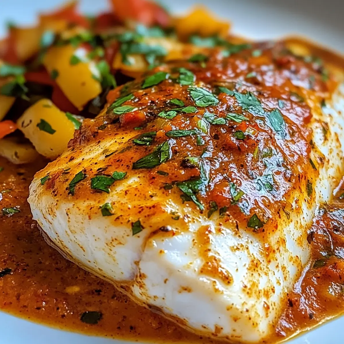 Tilapia in gerösteter Paprikasauce schnell zubereitet