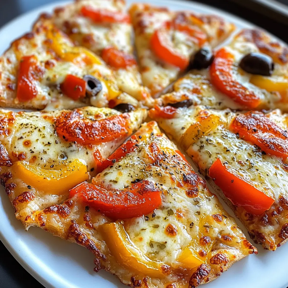 Viral Hüttenkäse Fladenbrot Pizza für Genießer