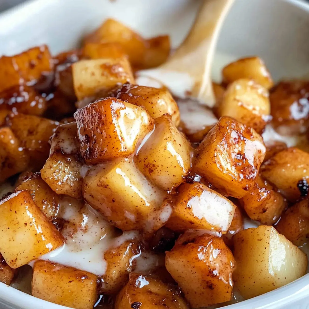 Airfryer Äpfel mit Zimt-Mandel-Glasur