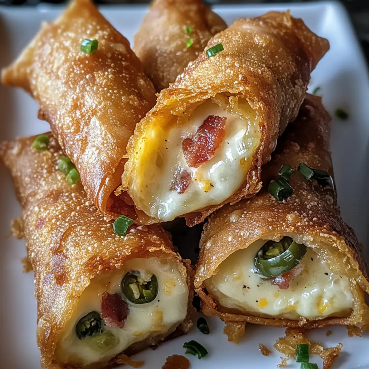 Speck Jalapeño Popper Frühlingsrollen Rezept