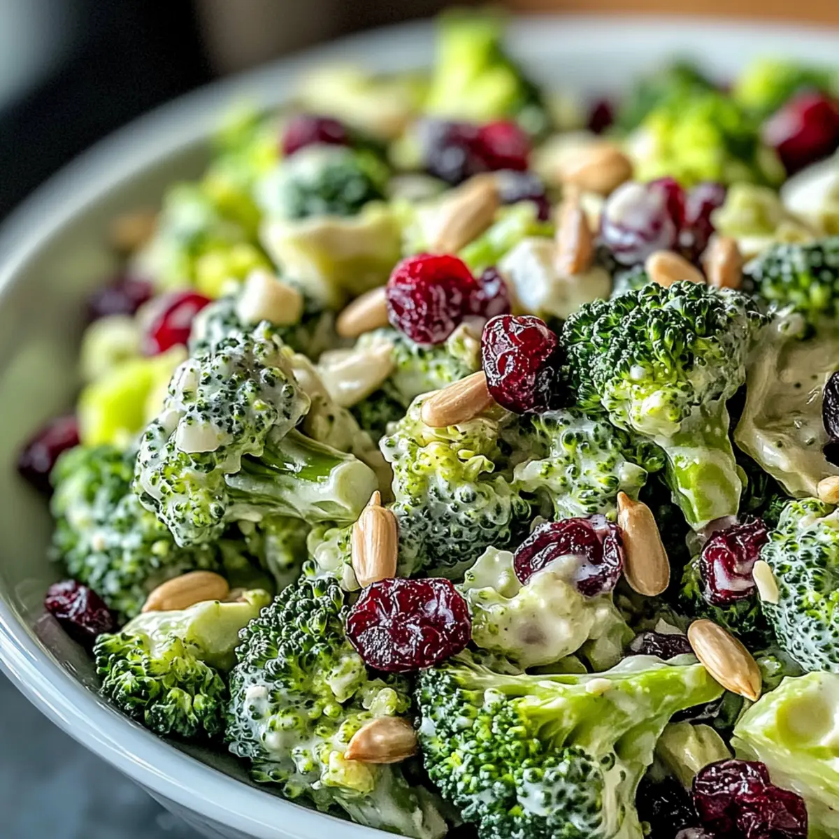 Leckerer Brokkoli-Salat mit cremigem Dressing