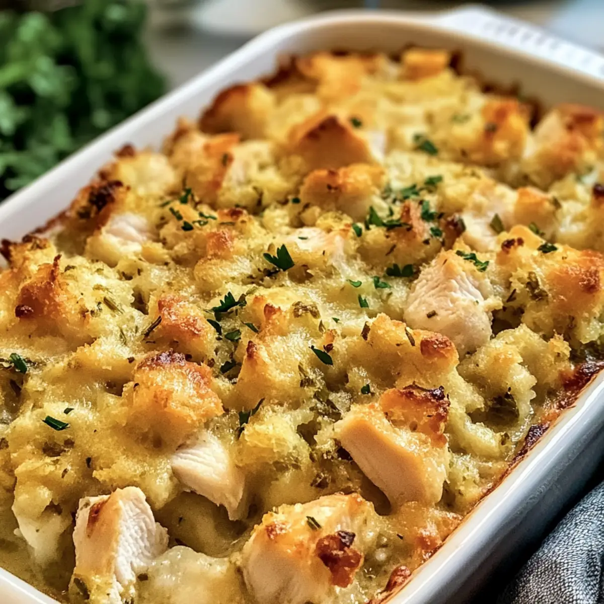 Hähnchen und Füllung Auflauf für die ganze Familie