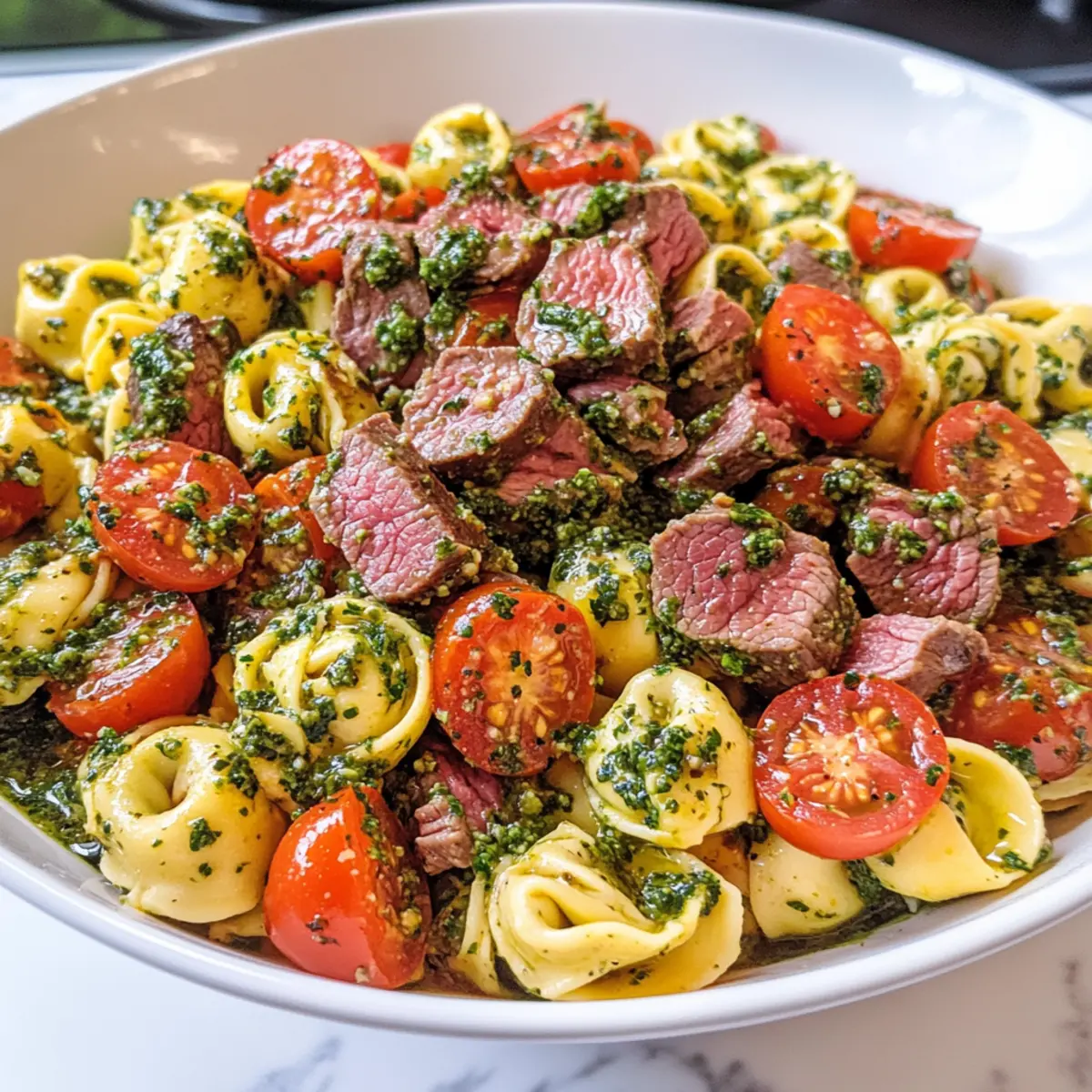 Chimichurri Rinderbraten Tortellini Nudelsalat Genuss
