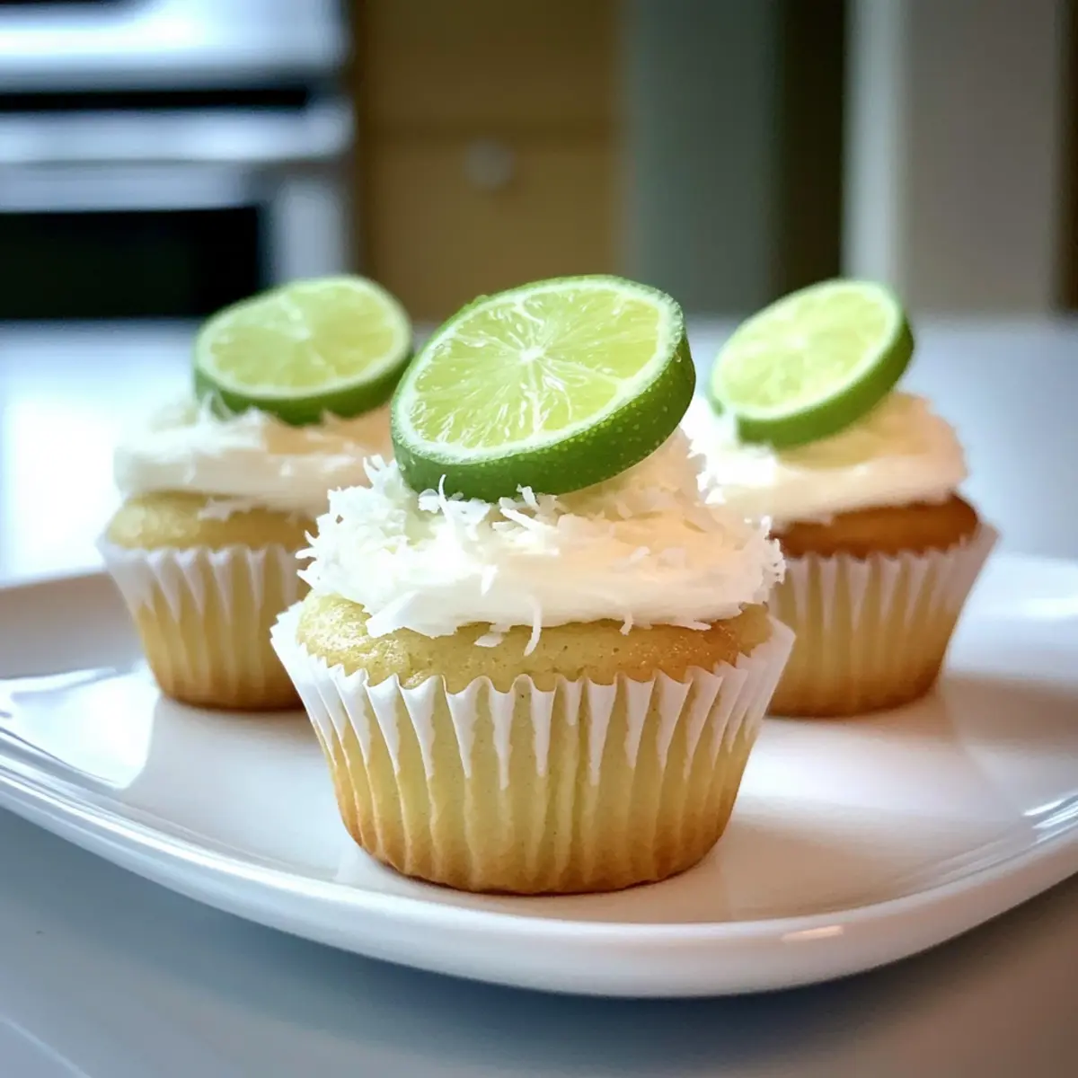 Kokosnuss-Muffins mit Limettenfrosting für Genießer