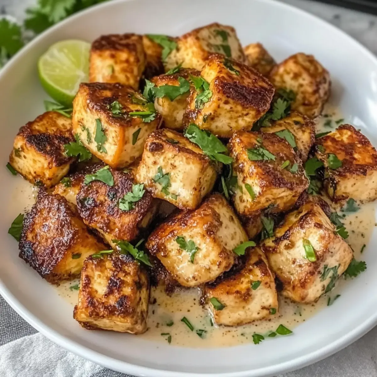 Kokosnuss-Limetten-Tofu für frische Geschmacksexplosion