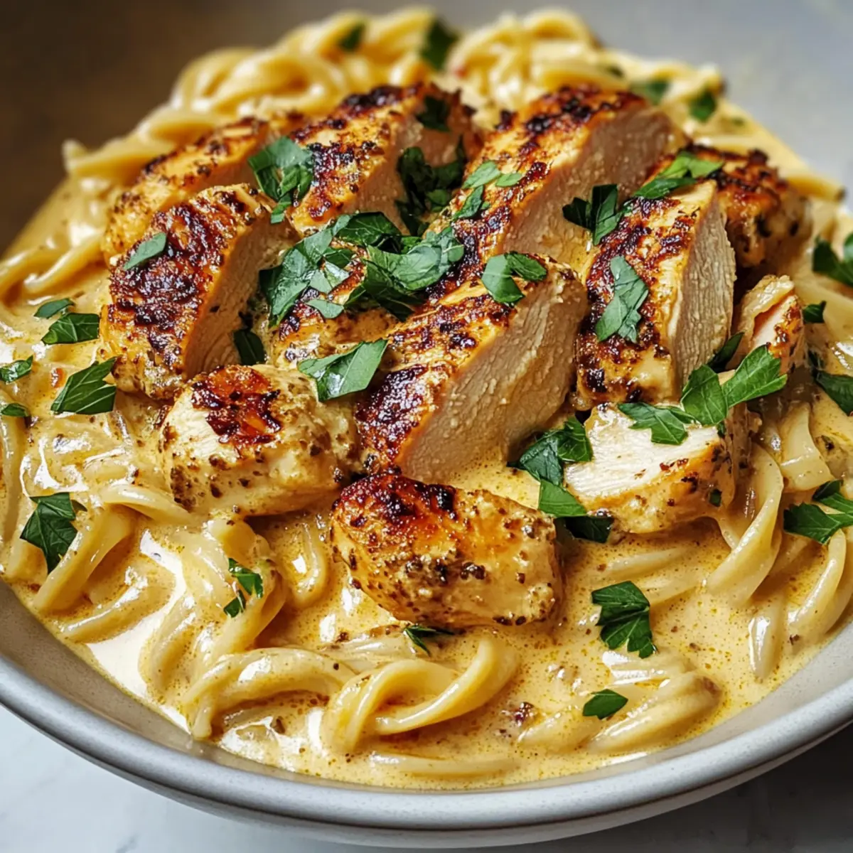 Cremige Cowboy Butter Hähnchen Pasta für Genießer