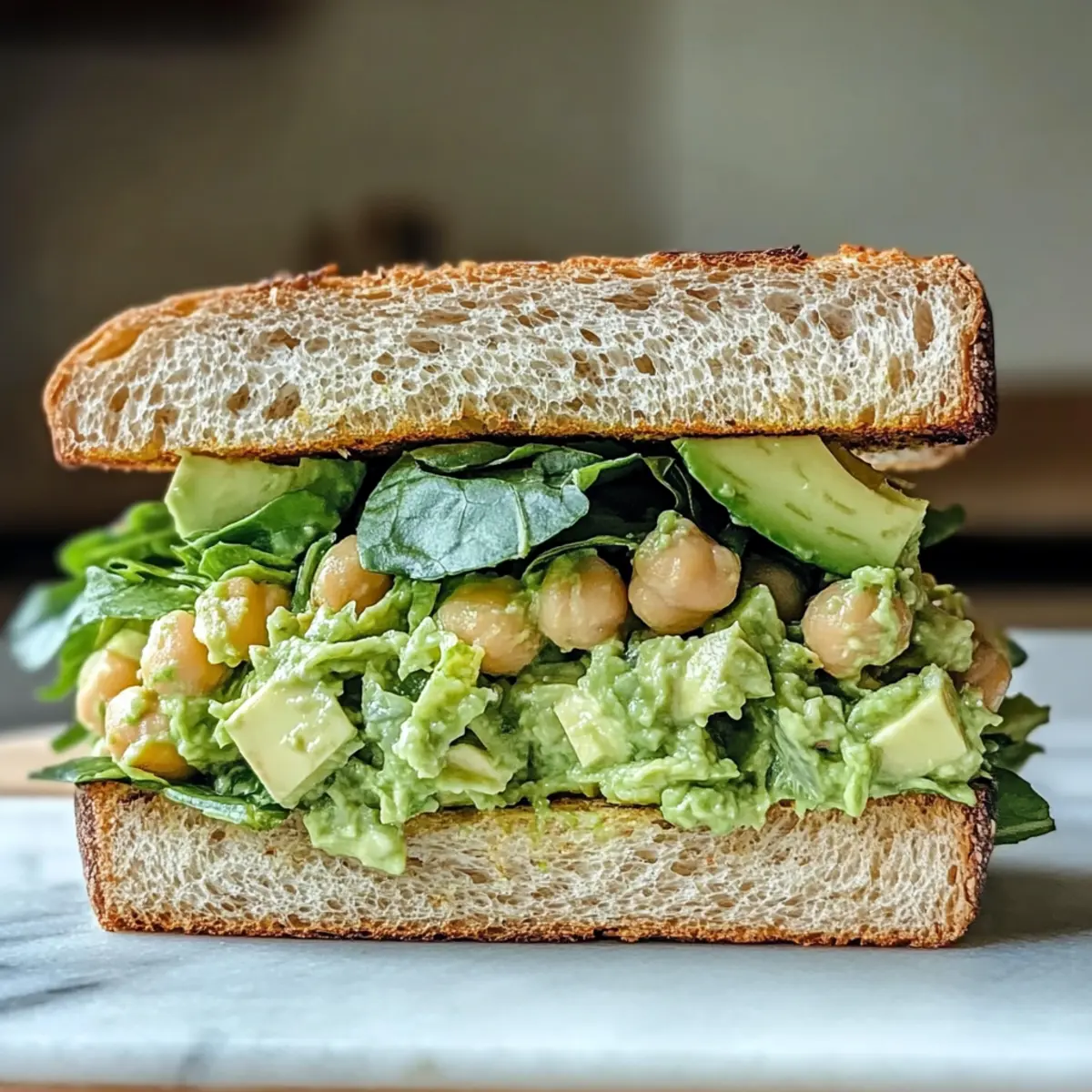 Grüner Göttin Salat Sandwich für gesunden Genuss