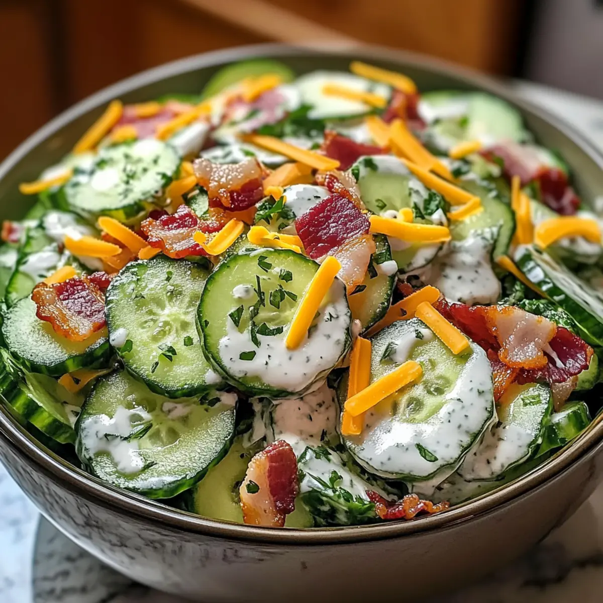 Gurken-Ranch-Crack-Salat in 10 Minuten zubereitet