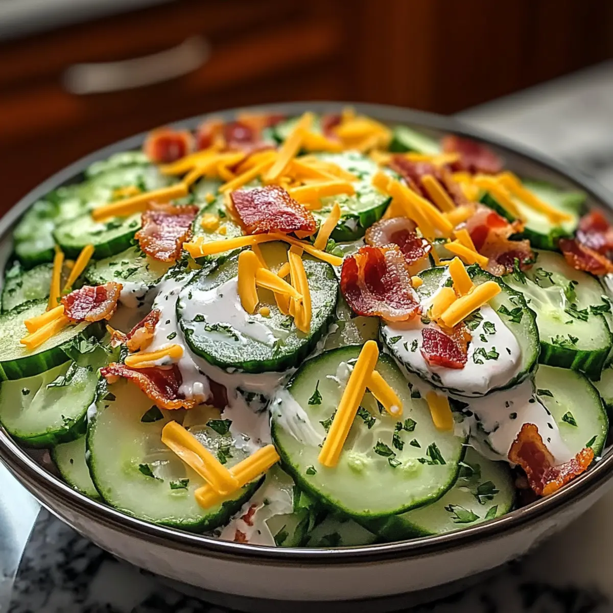 Köstlicher Gurken-Ranch-Crack-Salat in 10 Minuten