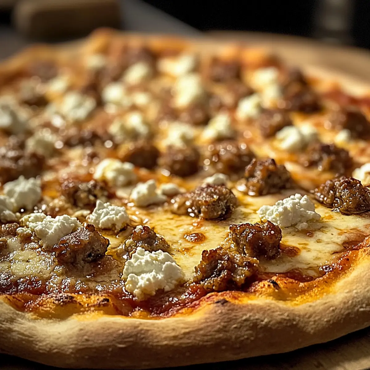 Heiße Wurst Feta Honig Pizza – Ein Geschmackserlebnis