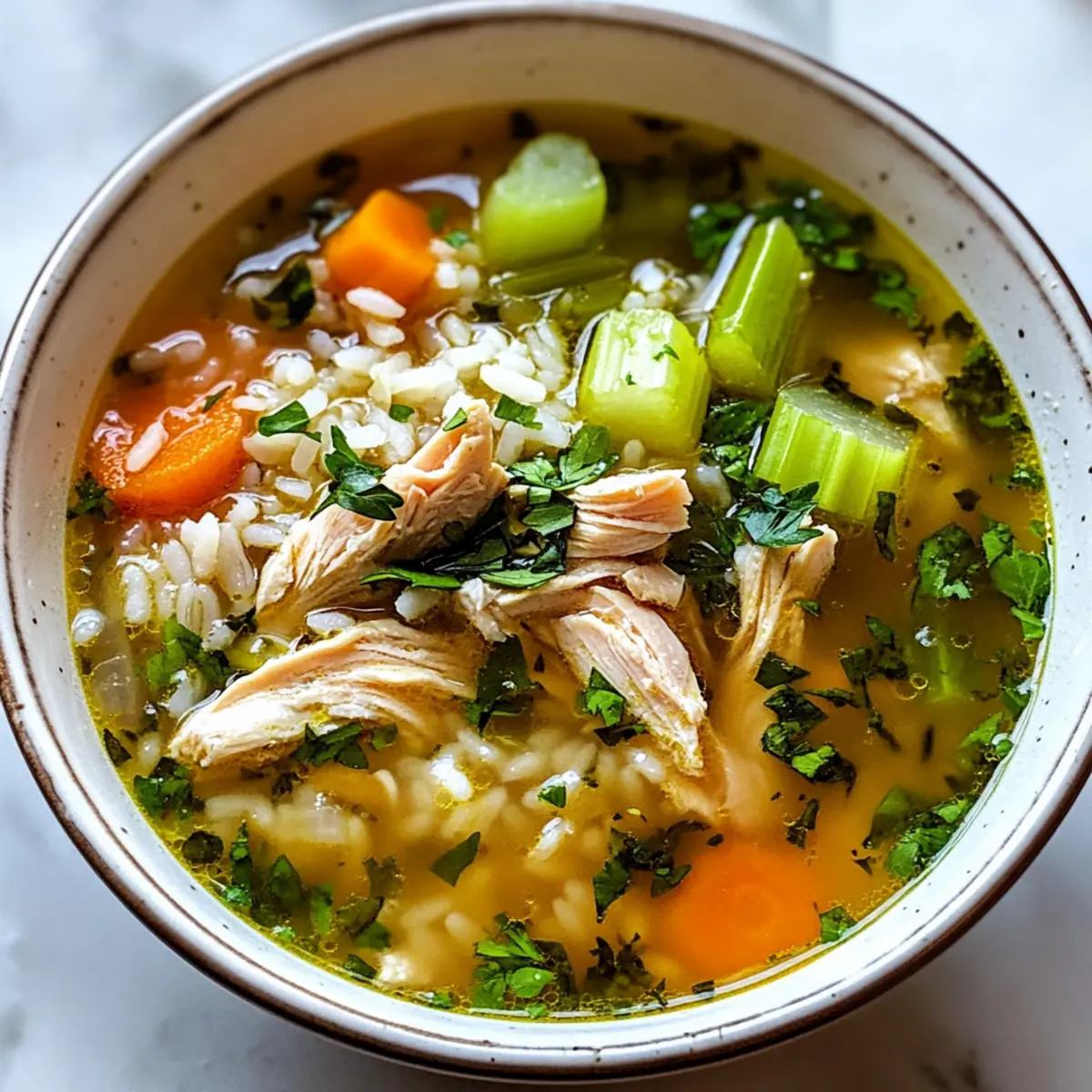 Hühner-Reis-Suppe mit speziellem Kräuter-Extrakt