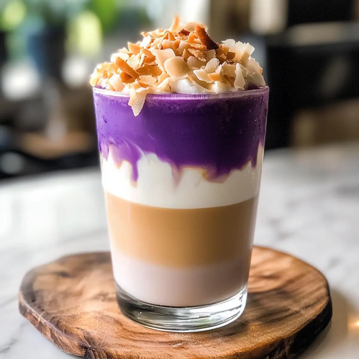 Gekühlter Ube Kokosnuss Macchiato in 5 Minuten