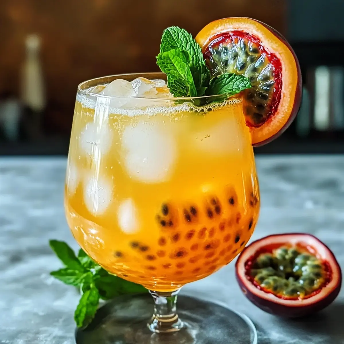 Maracuja Spritz Cocktail für erfrischende Sommermomente