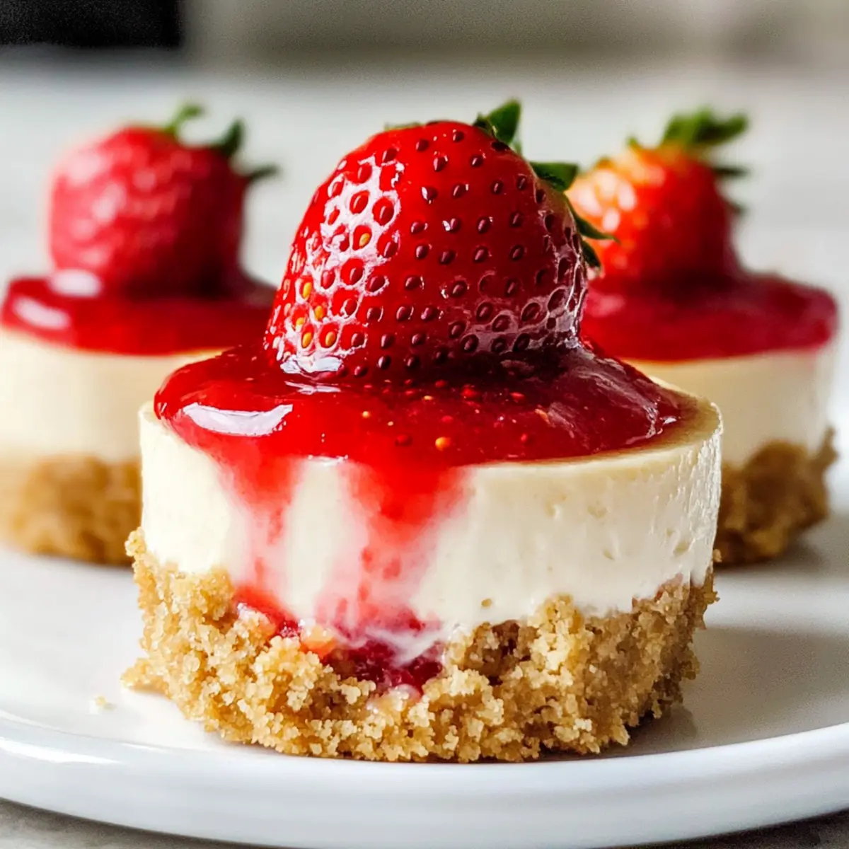 Mini Erdbeerkäsekuchen ganz einfach selbstgemacht