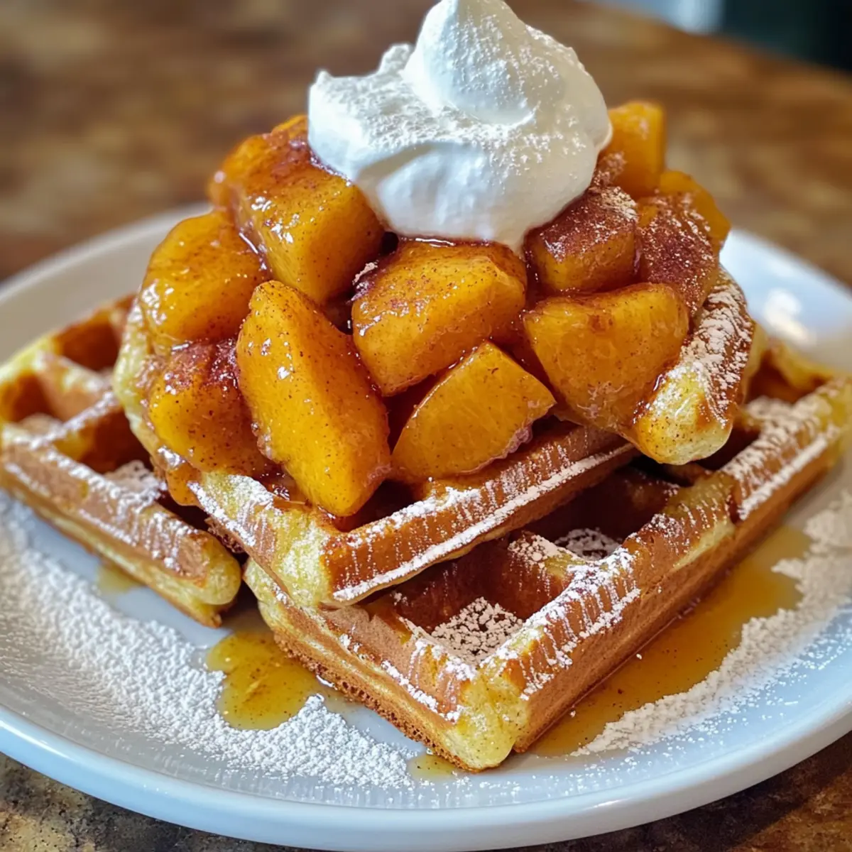 Pfirsich-Cobbler-Waffel für deinen perfekten Brunch