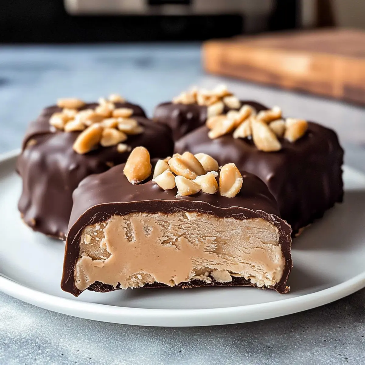 Erdnussbutter gefrorene Joghurt Riegel ganz einfach