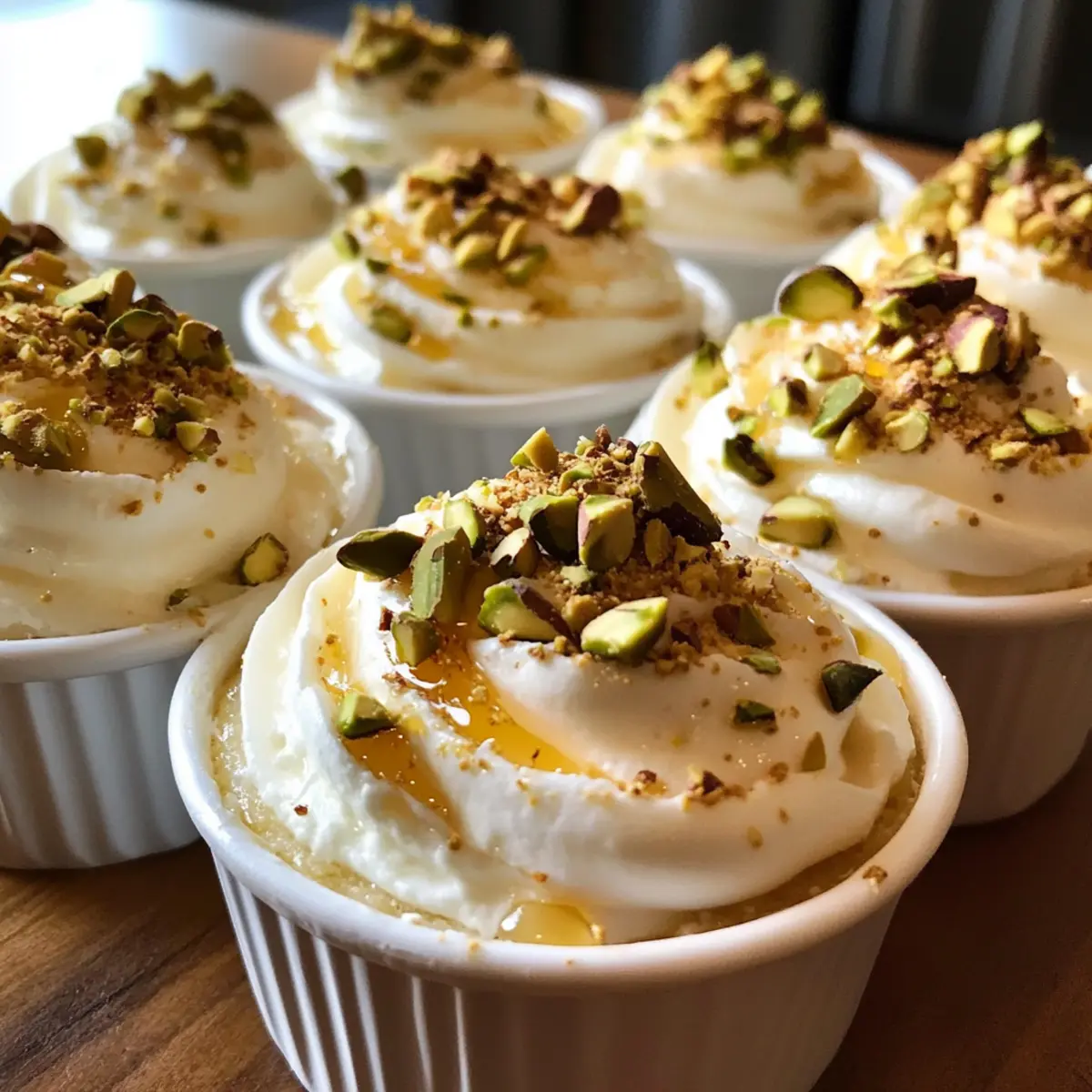 Ricotta-Tassen mit Honig und Pistazien einfach gemacht