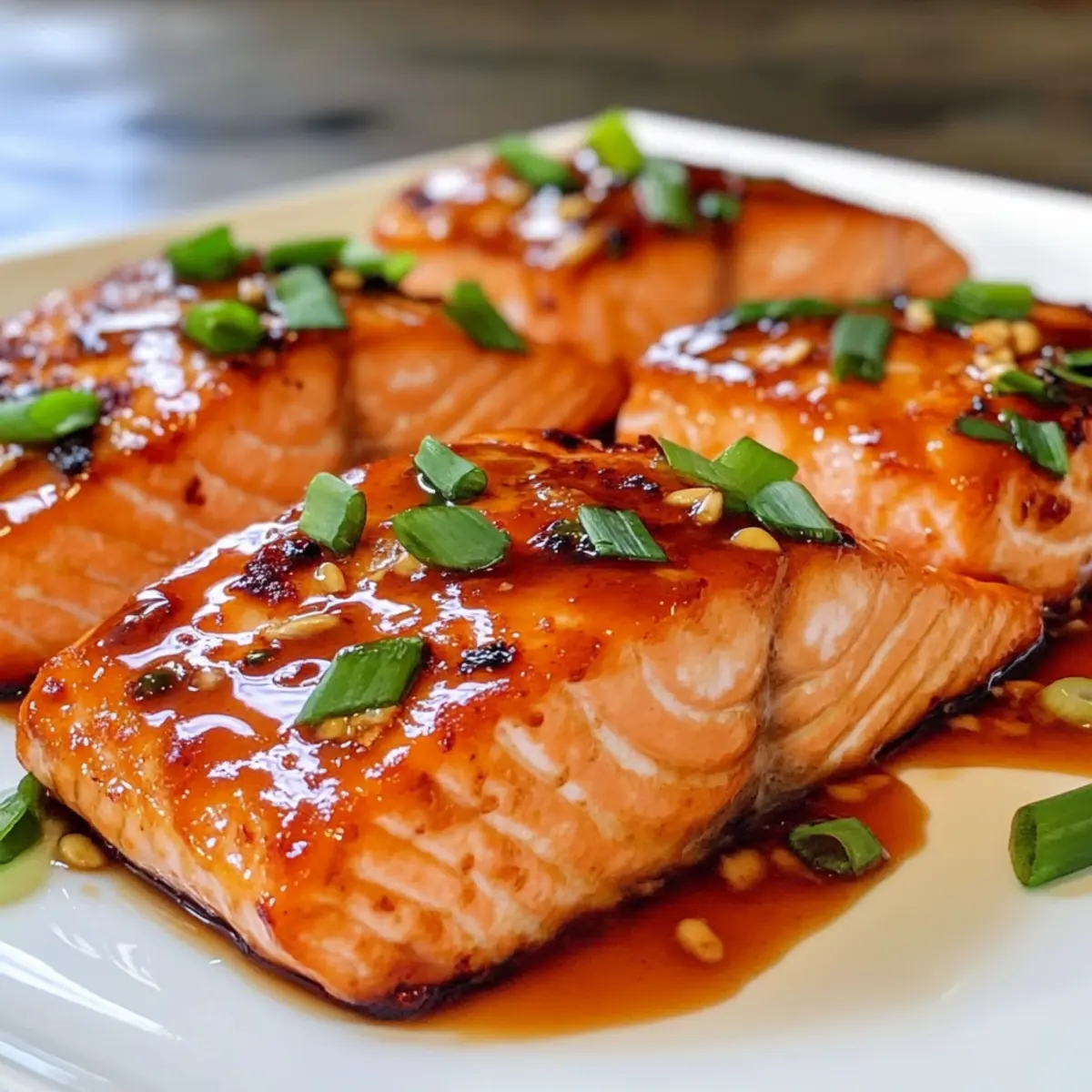 Lachs mit thailändischer süßer Chili-Glasur für Genuss