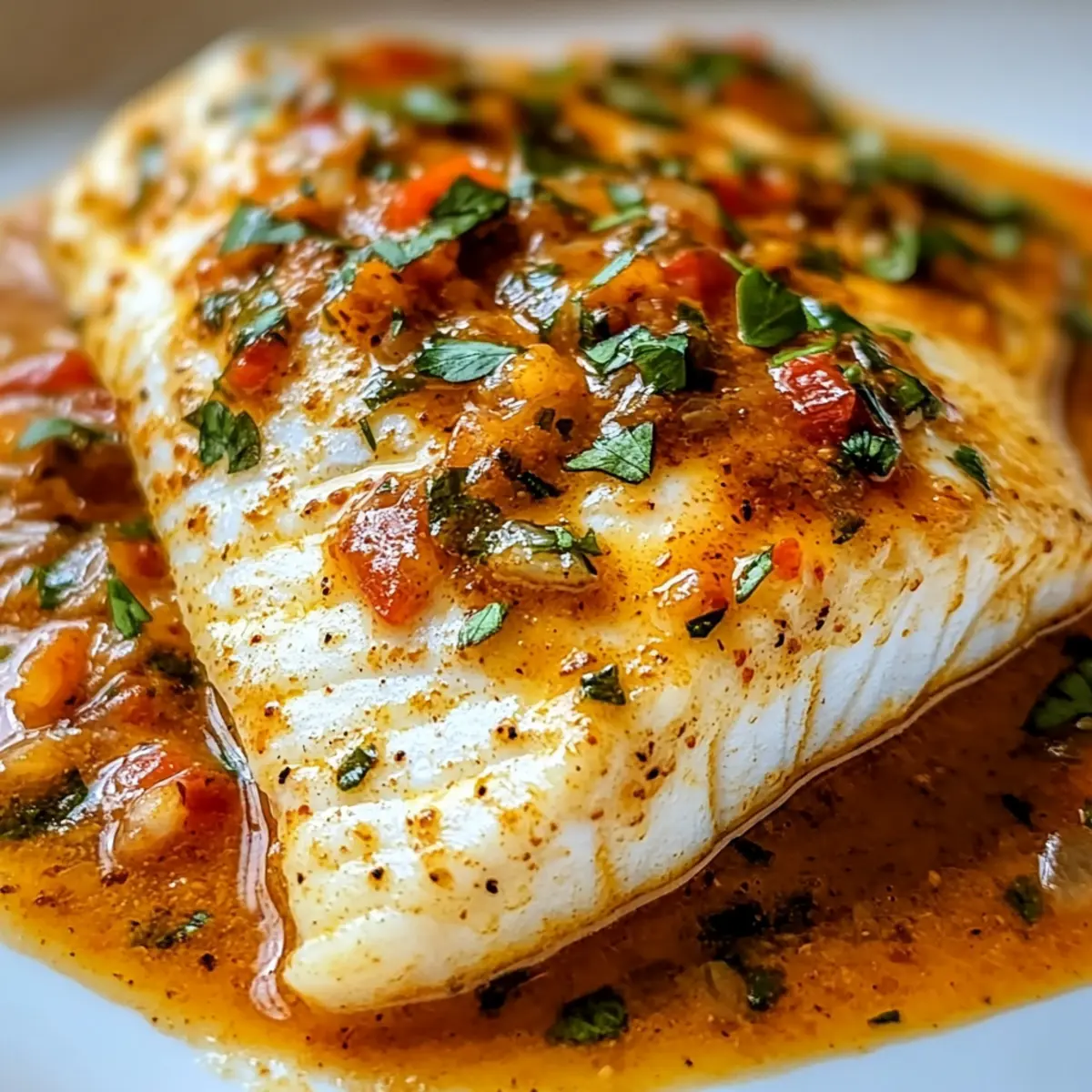 Herzhafter Tilapia in gerösteter Paprikasauce für jeden Tag