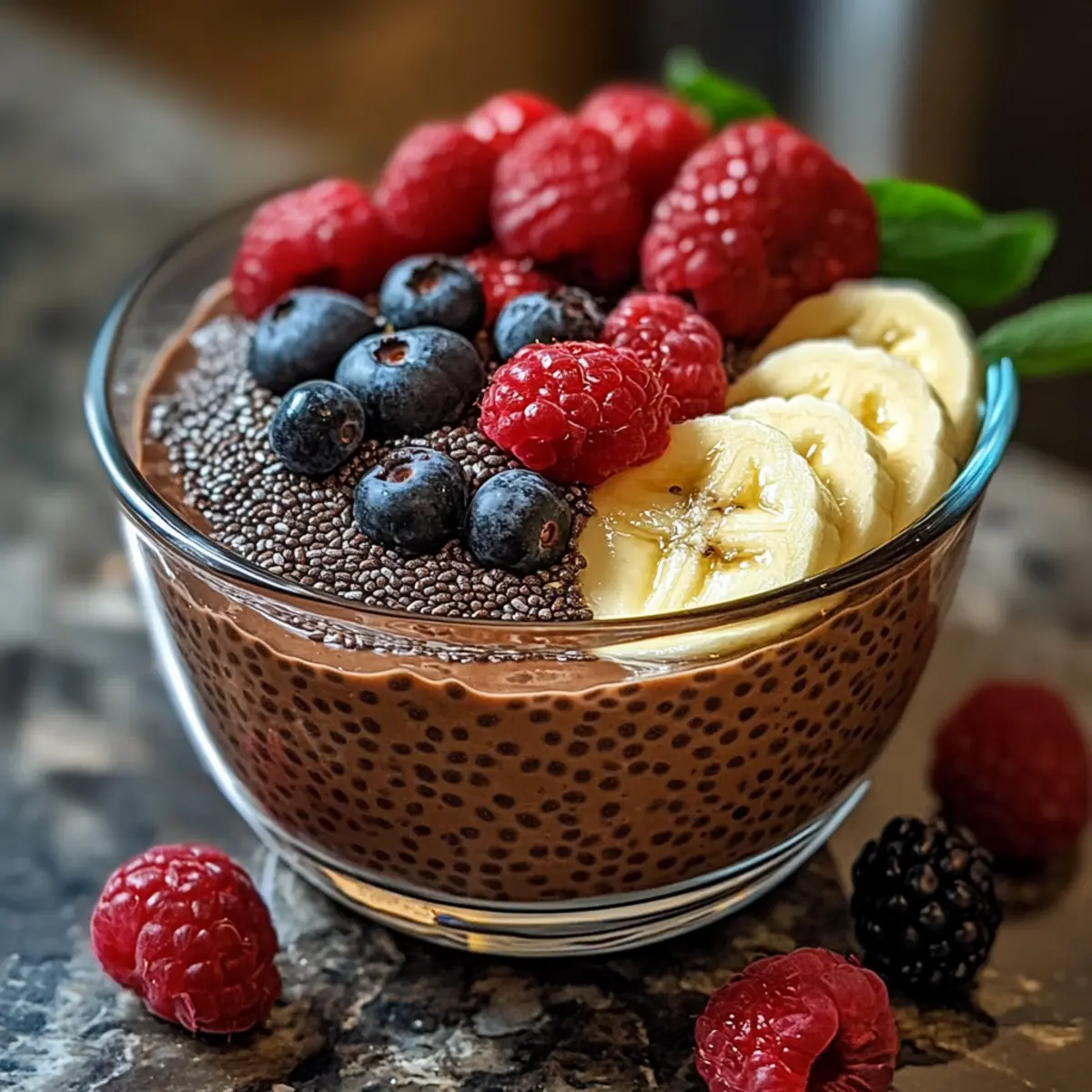 Schokoladen Chia Pudding für gesunde Naschkatzen
