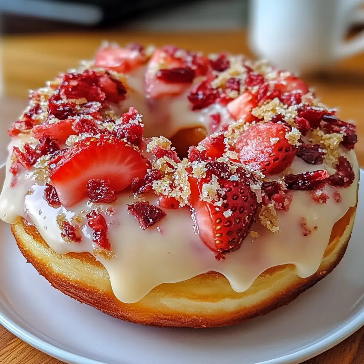 Erdbeer-Käsekuchen-Donuts für den süßen Genuss