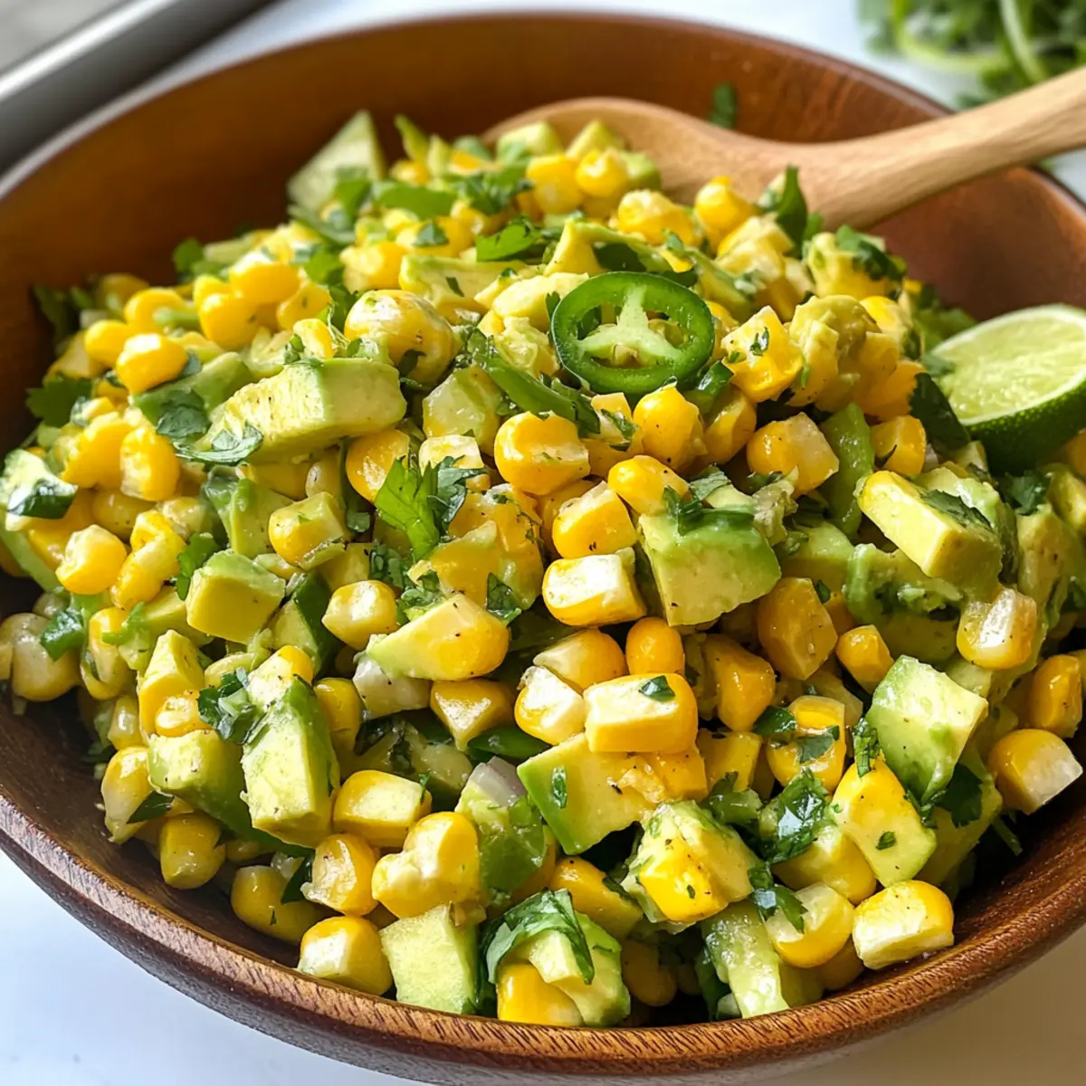 Süßer Mais Avocado Salat ganz schnell zubereitet