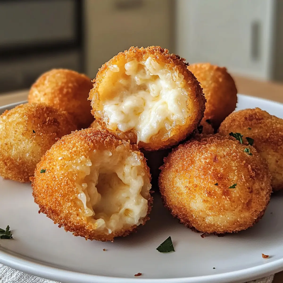 Gebratene Arancini: Unwiderstehliche Käse-Bällchen