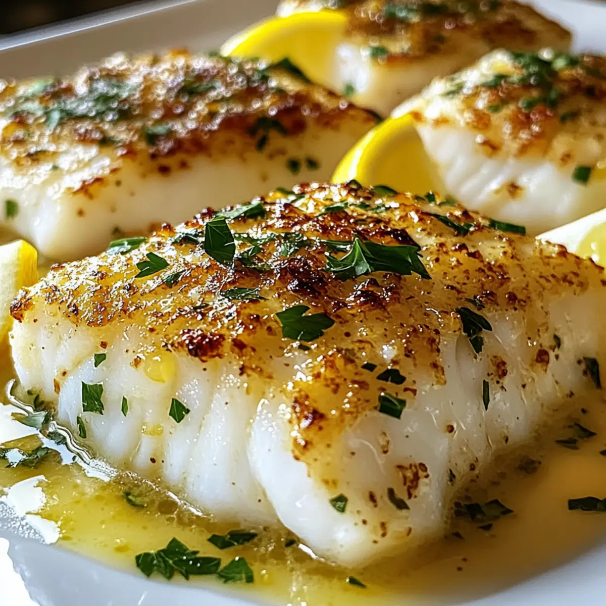 Gebratener Kabeljau mit Zitronenbuttersauce
