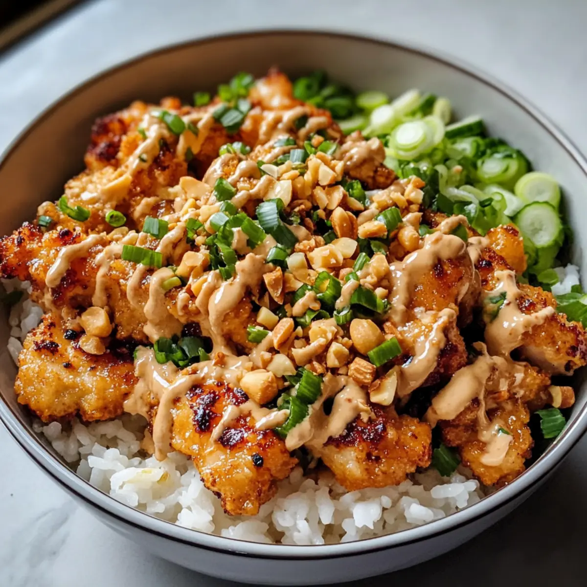 Bang Bang Hähnchen Schüssel für schnelle Abende