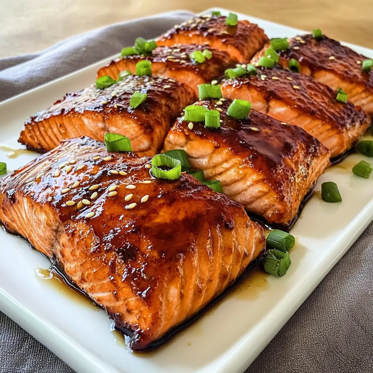 Brauner Zucker Sojasauce Glasierte Lachs für Genuss
