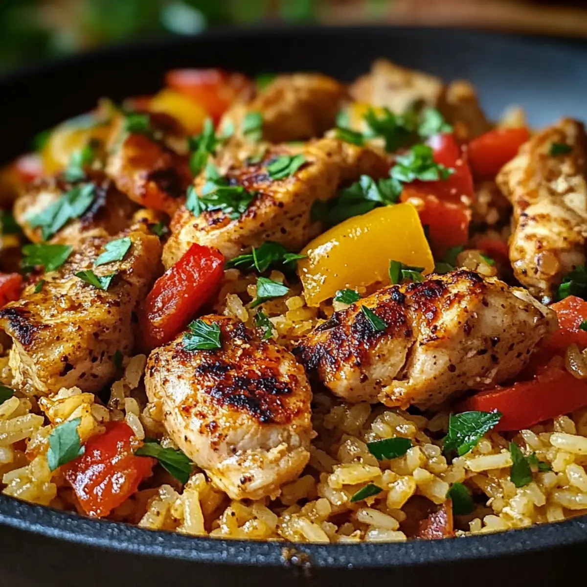 Kreolisches Hähnchen-Reis-Pfanne einfach zubereiten