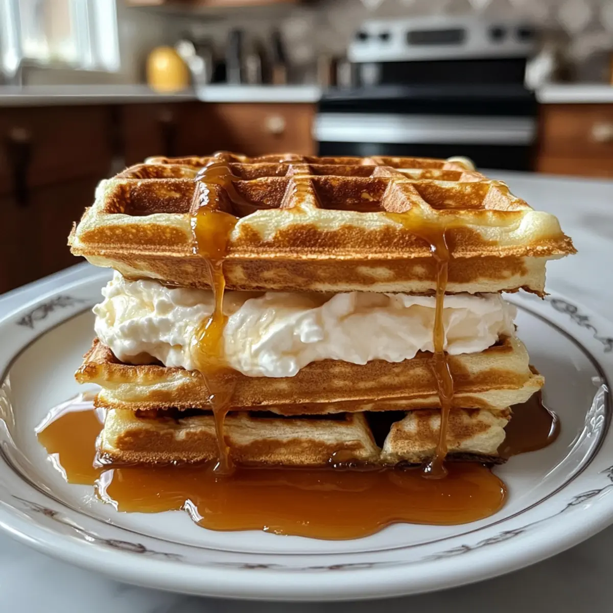 Karamellcreme Waffelsandwiches einfach selbstgemacht