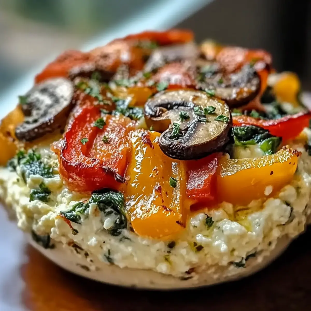 Hüttenkäse-Pizza-Schüssel einfach und lecker