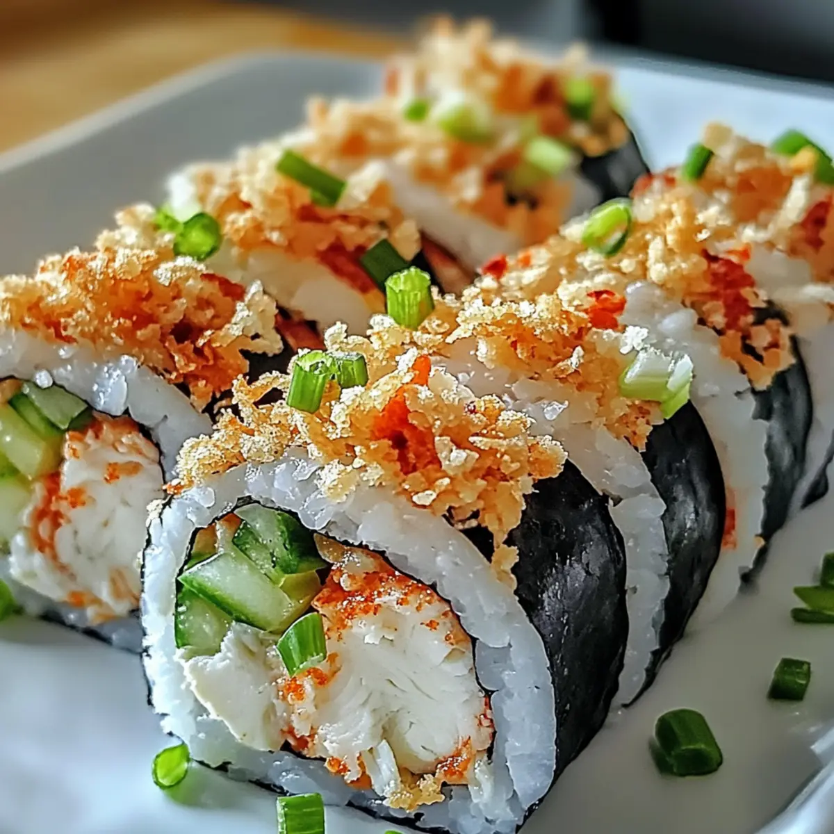 Krabben Rangoon Sushi Rolle: Fusion für Sushi-Liebhaber