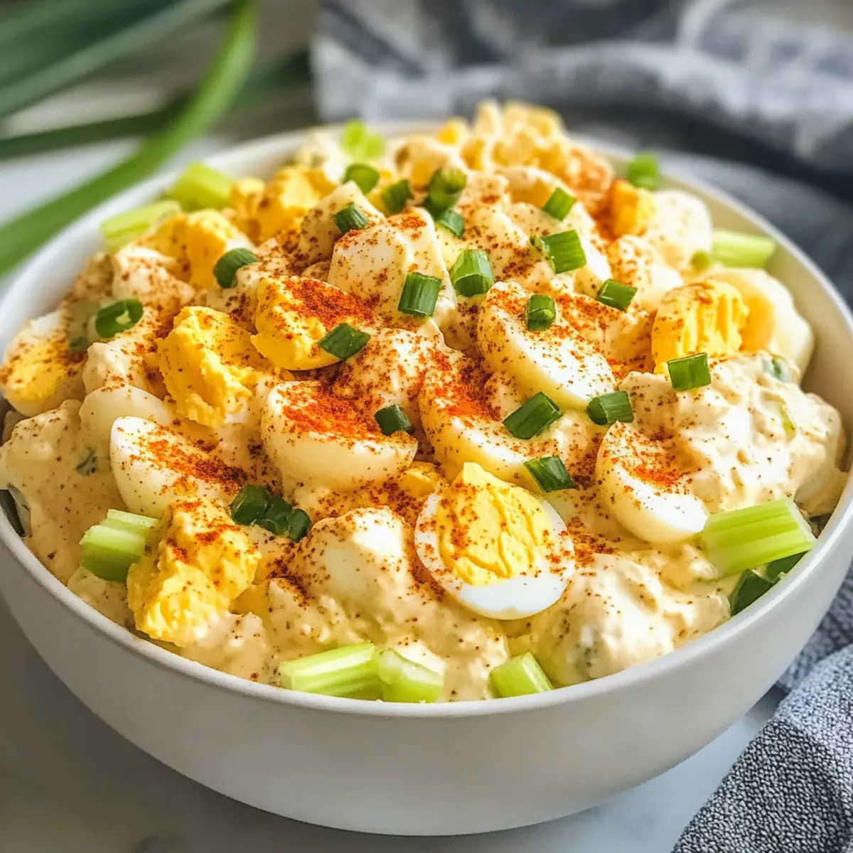 Cremiger Low-Carb Griechischer Joghurt Eier Salat